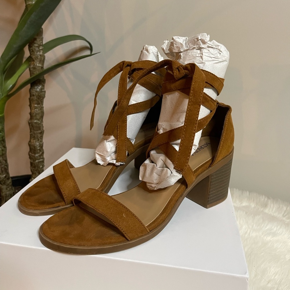 Size 7 Wrap up Suede Sandals